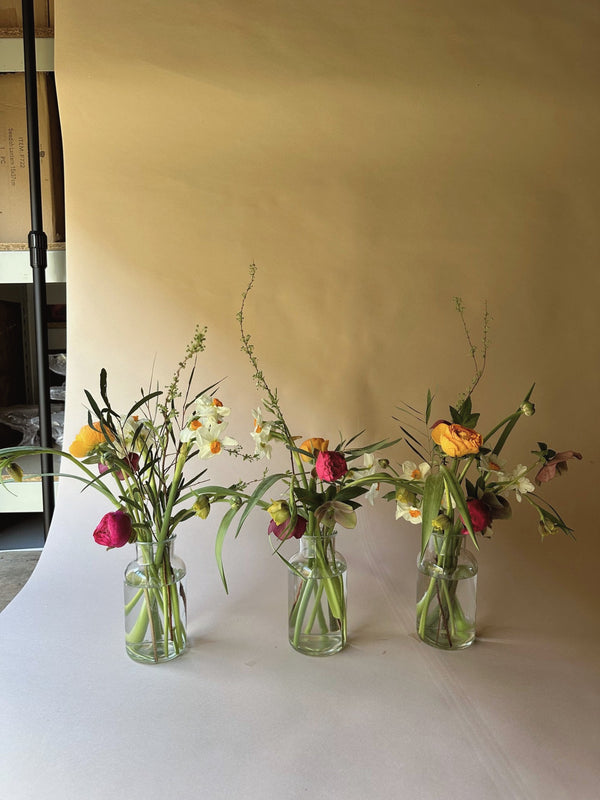 small spring apothecary bottles