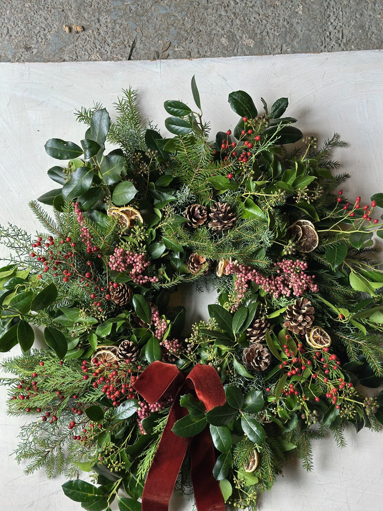 Festive berry wreath