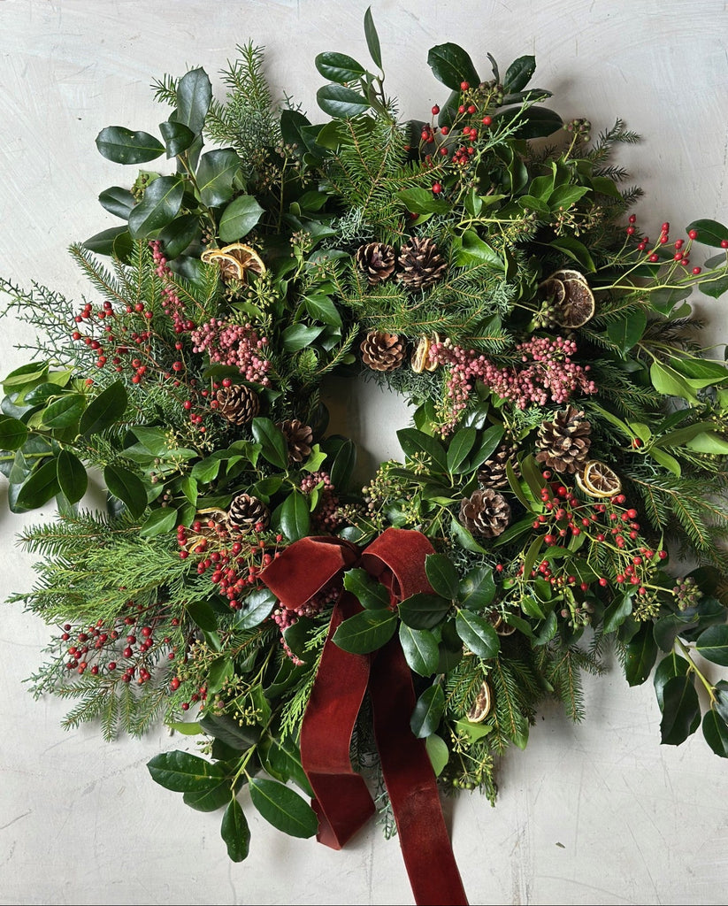 Festive berry wreath