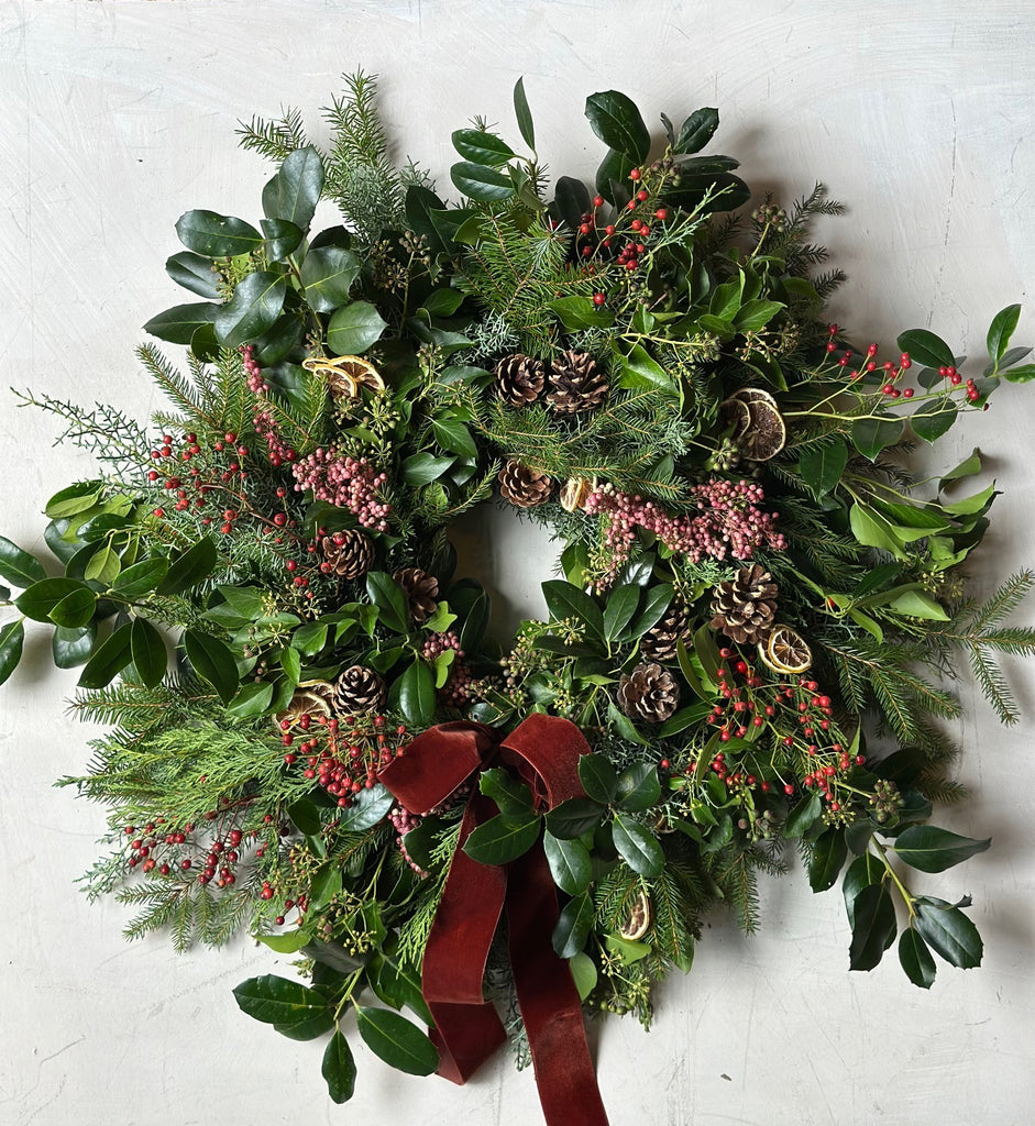 Festive berry wreath