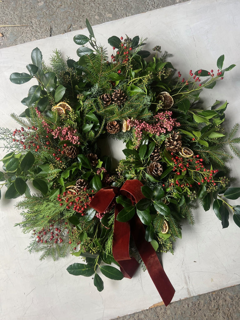 Festive berry wreath
