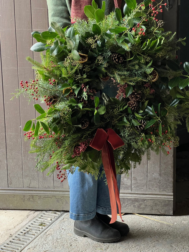 Festive berry wreath