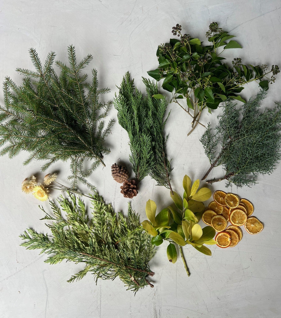 Festive lemon holly wreath Kit