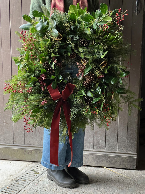 Festive berry wreath