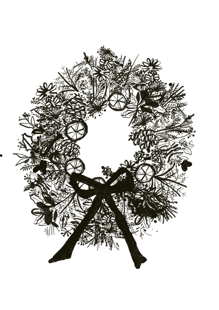 Festive lemon holly wreath Kit